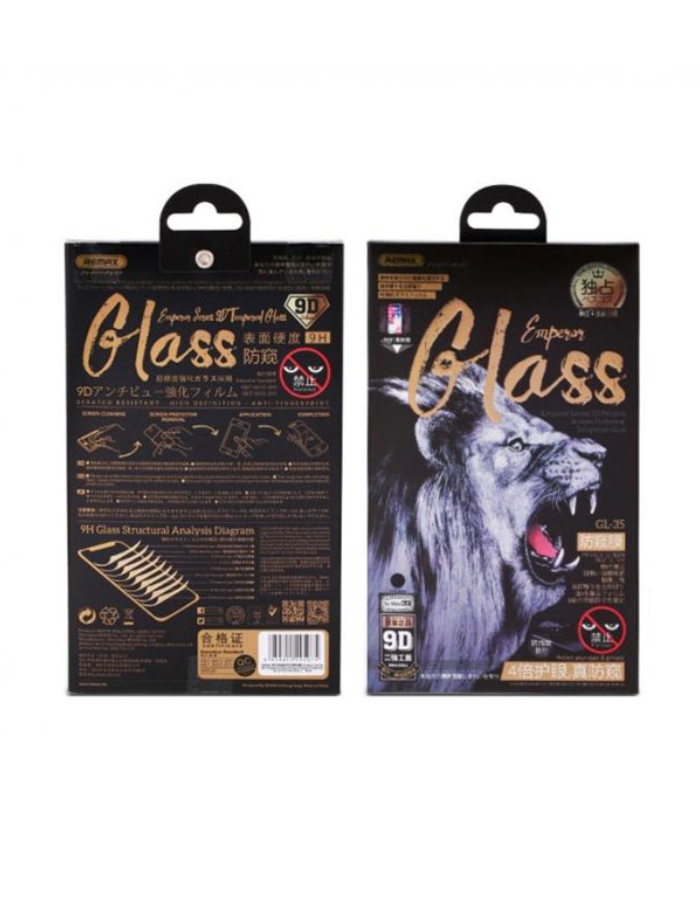 Remax iPhone 11 / XR Emperor Series 9D GL-35 Anti-Spy Glass - Black - Premium from shopiqat - Just $4.200! Shop now at shopiqat